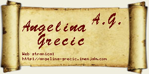 Angelina Grečić vizit kartica